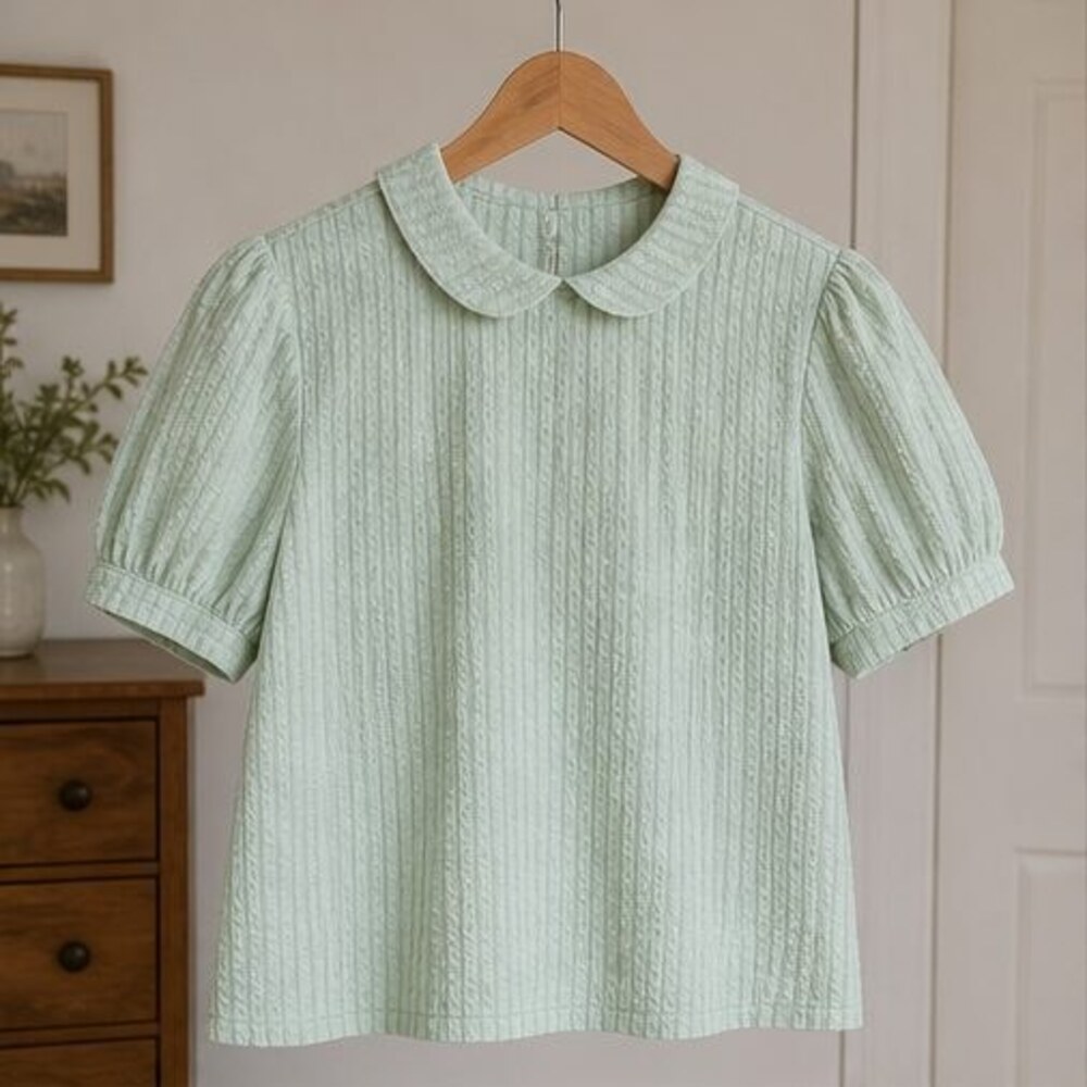 Rust Puff Sleeve Top